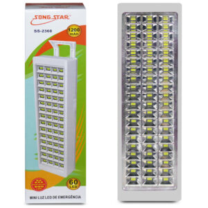 SS-2360 Luz de Emegerência de Led Manual - Marca Song Star - 60 Leds - 110/220 Volts